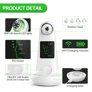 Prix de liquidation – Aspirateur électrique portable HD Wi-Fi rechargeable pour points noirs, nettoyeur de pores, outil de soin de la peau contre l'acné - Product Image 6