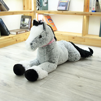 Jouet cheval en peluche personnalisé super doux de haute qualité lesté mixte avec remplissage en coton PP