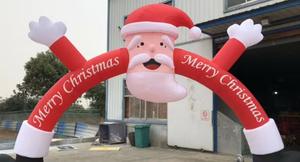 Xinmao 8*4 <strong>Christmas</strong> Advertising <strong>Inflatable</strong> Arch Decoration Santa Claus PVC Tarpaulin - Product Image 5