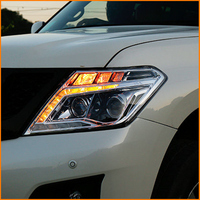 Pour Nissan Patrol Y62 2012-2019, phare bi-LED à double projecteur avec clignotant séquentiel, DRL en forme de L, ensemble de phares avant