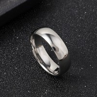 Bagues de mariage modernes en acier titane, 4mm/6mm, courbées et lisses, plaquées or 18 carats, pour couple, vente en gros, best-seller, exquises et simples