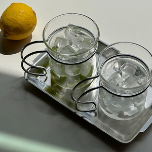 Vaso <span class=keywords><strong>de</strong></span> Vidrio <span class=keywords><strong>de</strong></span> Borosilicato <span class=keywords><strong>de</strong></span> Alta Calidad, Estilo Moderno y Lujoso, con Portavasos <span class=keywords><strong>de</strong></span> Acero Inoxidable, para Postres y Helados - Product Image 3