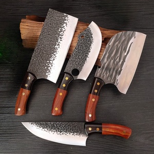 Couteau de <span class=keywords><strong>boucher</strong></span> de chef forgé en acier inoxydable haute dureté avec manche en bois pour hacher les os - Product Image 1