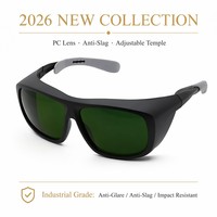 Lunettes de sécurité pour la soudure en gros, verres PC, anti-infrarouge, anti-éblouissement, résistantes aux chocs, réglables, CE EN166 ANSI Z87, unisexe