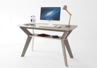 Bureau d'ordinateur portable moderne en bois de petite taille pour la maison, le bureau, l'école, l'hôtel et le salon - Table d'étude exécutive