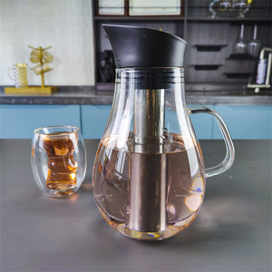 Airtight Cold Brew <strong>Iced</strong> Coffee Maker Tea <strong>Infuser</strong> <strong>with</strong> Spout 34oz Brewing Glass <strong>Carafe</strong> <strong>with</strong> Removable Stainless Steel Filter - Product Image 6