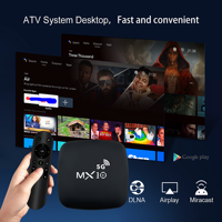 Ihomemix Nouveau boîtier décodeur TV intelligent Android 13.0 5G+ATV double système bande Wifi BT Quad Core MX10 5G