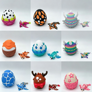 Piccole Uova di Drago 3D con Drago all'Interno, Mini Draghi Volanti con Occhi e Ali, Decorazioni per Cesti di Pasqua, Set di Mini Uova Animali - Product Image 6