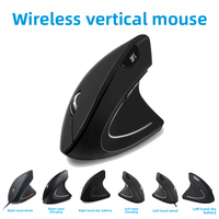 Penjualan Terbaik dari pabrik tetikus nirkabel vertikal tangan kanan atau tangan kiri Mouse komputer ergonomis isi ulang