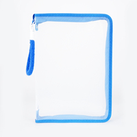 Carpeta de Archivo A4 con Cierre y Asa, Transparente, de PP, Organizador de Documentos, Carpeta de Archivo para Exámenes, con Logotipo Personalizado