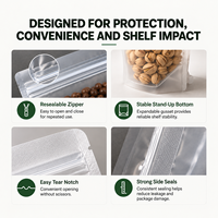 Sachet Doypack Personnalisé Imprimé avec Fermeture Zip Refermable pour Emballage Alimentaire de Grains de Café, Snacks et Bonbons