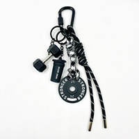 Porte-clés PVC Fitness Élégant, Breloque de Sac Unisexe, Pendentif Haltère Kettlebell Style Ins pour Couple