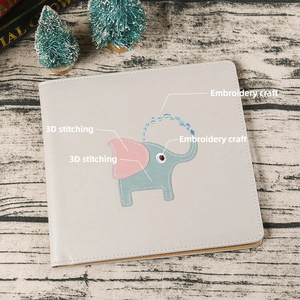Álbum de Cuero PU Color Macaron Elegante con Bordado de <span class=keywords><strong>Elefante</strong></span>, <span class=keywords><strong>Libro</strong></span> de Fotos para Uso Diario y Regalo para Bebés - Product Image 2