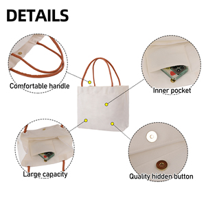 Moq 1 Pcs Biểu Tượng Tùy Chỉnh Thư Parrern Canvas Tote Túi Personanized Ý Tưởng Của Bạn Phụ Nữ Túi Xách Du Lịch Bãi Biển Mua Sắm - Product Image 6