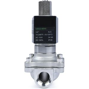 EE. UU. Válvula Solenoide Sólida de 1/2 Pulgada de Acero Inoxidable 110V CA Normalmente Abierta con Sello de Viton - Product Image 3