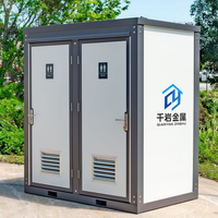 Cabine de toilettes extérieure en promotion usine, douche amovible, toilettes portables écologiques, installation facile, panneau sandwich durable