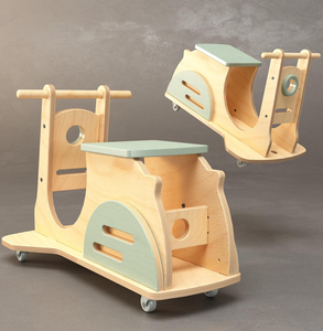 Cheval à enfourcher en bois pour enfants, inspiré de Montessori, personnalisable - Product Image 4
