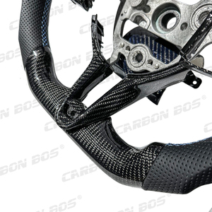 Volante Deportivo de Fibra de Carbono Negra con LED y Alcántara para Hyundai Elantra <span class=keywords><strong>N</strong></span> I30 <span class=keywords><strong>I20</strong></span> 2019 2020 2021 2022 <span class=keywords><strong>2023</strong></span> 2024 2025 - Product Image 4