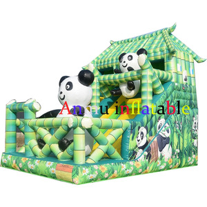 Un ensemble <span class=keywords><strong>de</strong></span> trampolines gonflables avec toboggan sur le thème des pandas géants est devenu très populaire auprès des enfants. - Product Image 2