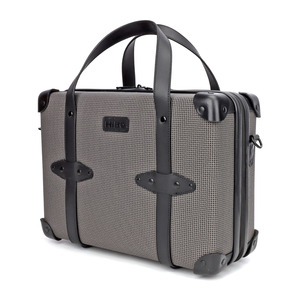 Ensemble de 3 valises HIBO Vintage <span class=keywords><strong>Tartan</strong></span> avec fermeture éclair, capacité jusqu'à 1L et sangle simple, bagage rétro type coffre - Product Image 3