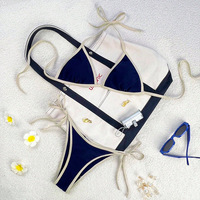 Maillot de bain sexy pour femme, style nouveau, couleur assortie, personnalisé, string sexy, micro bikini