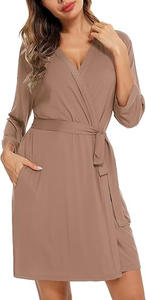 <span class=keywords><strong>Camicia</strong></span> <span class=keywords><strong>da</strong></span> <span class=keywords><strong>notte</strong></span> a maniche lunghe autunno-primavera Casual Casual e confortevole in maglia modale stile personalizzato - Product Image 2