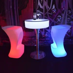 Modern tasarım gece kulübü plastik ışıklı led çubuk kokteyl masası