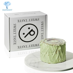Boîte d'emballage carrée pliable en carton ondulé de qualité alimentaire, personnalisée et recyclée, pour gâteaux, blanche - Product Image 1