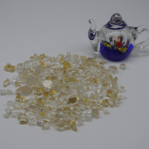 China Manufacturer1/4 "24K oro reflectante paisajismo vidrio de fuego templado para chimenea y hoguera - Product Image 5