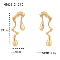 Anting Grosir Yiwu Nimai, Baja Titanium Lapis Emas PVD, Anting Hoop Baja Anti Karat, Tahan Air