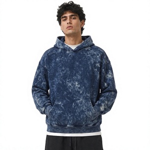 Men's Custom Acid Wash Pullover <b>Hoodie</b> Premium Fleece Oversized Drop Shoulder Fit Vintage Streetwear Apparel - Product Image 1