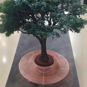 Y843 Plantador de árboles de madera decoración de arte SILLA DE espera banco de ocio soluciones de asientos de aeropuerto de alta resistencia para áreas públicas - Product Image 4