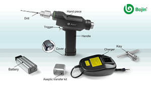 BOJIN <span class=keywords><strong>Medical</strong></span> BJ1103 Cannulate <span class=keywords><strong>Drill</strong></span> <span class=keywords><strong>Bone</strong></span> <span class=keywords><strong>Drill</strong></span> batteria utensili elettrici medicali per la chirurgia traumatologica - Product Image 4