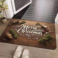 Modern Polyester Christmas Stylish Plush Living Room Carpet Non-Slip Smooth Comfortable Rug for Winter Holiday Use