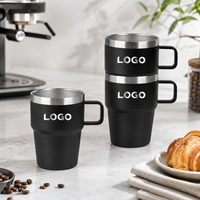 Tasse à café isotherme de luxe en acier inoxydable 8oz avec logo personnalisé 2025 – Mug de voyage réutilisable sous vide, sans BPA, maintien thermique 6 heures