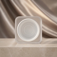 Pot de cosmétique blanc mat en plastique de haute qualité 50g, contenant vide de crème pour le visage