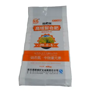 OEM 25kg 50kg tas anyaman PP laminasi pupuk biji pakan tepung gula gandum diproduksi di Shandong Tiongkok