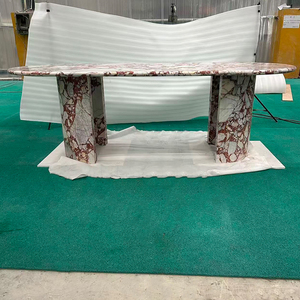 Base in marmo scanalato <span class=keywords><strong>rosso</strong></span> pietra naturale mobili Custom <span class=keywords><strong>tavolo</strong></span> <span class=keywords><strong>da</strong></span> <span class=keywords><strong>cucina</strong></span> di lusso creatore di marmo bordeaux <span class=keywords><strong>tavolo</strong></span> <span class=keywords><strong>da</strong></span> pranzo - Product Image 4