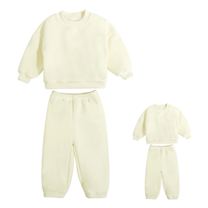 高品质定制空白健身套头衫宽松男士运动服套装实心羊毛运动服 - Product Image 4