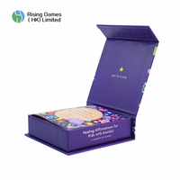 Impression personnalisée, 52 cartes d'affirmations positives en papier, design arc-en-ciel lumineux, avec boîte cadeau magnétique pour la maison et la salle de classe