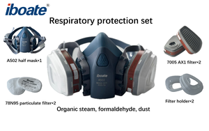 <span class=keywords><strong>Respirator</strong></span> masker pelindung keamanan uap organik Vapor Organik Set <span class=keywords><strong>Respirator</strong></span> ganda setengah masker - Product Image 2