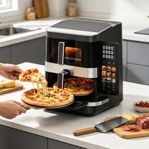 Friggitrice ad Aria 3-in-1 Anbolife con Doppio Cestello e Forno per Pizza da 10 Pollici, Friggitrice ad Aria Grande da 10L, 2800W, <span class=keywords><strong>12</strong></span> Menu Preimpostati, Antiaderente Senza Olio - Product Image 5