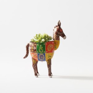 Pot de fleurs décoratif en forme de cheval pour fleurs d'intérieur et d'extérieur et plantes succulentes, idéal pour la maison, le jardin, le balcon et les cadeaux - Product Image 5