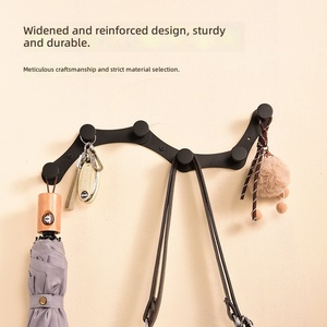 <span class=keywords><strong>Wow</strong></span> Crochet Déformable Extensible Sans Perçage ; Porte-manteau et porte-chapeaux ; Crochet de porte pour vêtements ; Crochet de rangement pour entrée ; Support de rangement ; Moderne - Product Image 3