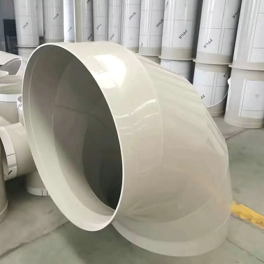 China fábrica de salida de aire sistema de conductos de ventilación en plástico PP conducto de aire/tubo de ventilación en plástico PP conducto de aire