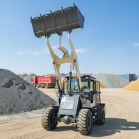 Günstiger Preis 4x4 China Knickgelenkter Radlader Diesel Kleiner Frontlader Mini-Lader mit 1 Tonne Ladekapazität