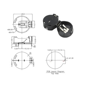 CR2032 CR2477 ที่ใส่แบตเตอรี่สำหรับ BS-02-A1AJ010 BRX1-0001 BH-32C-1 BH-32F-1 BH1000G SMTU2477N-LF.TR SMTU2477N-LF HU - Product Image 2