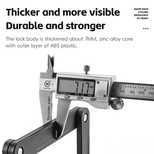WEST BIKING Six-Section Alloy Steel <strong>Portable</strong> Bicycle Folding <strong>Lock</strong> Anti-Theft Secure Bike Cycling Foldable <strong>Lock</strong> - Product Image 5