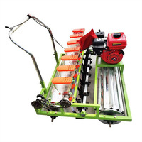 Semoir de Précision à Dix Rangs pour Petites Graines, Entraîné par Moteur à Essence, pour Semis de Légumes et Plants en Ferme et Jardin