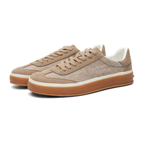 Sneakers plates en lin confortables et populaires pour hommes, chaussures de marche streetwear pour toutes les saisons